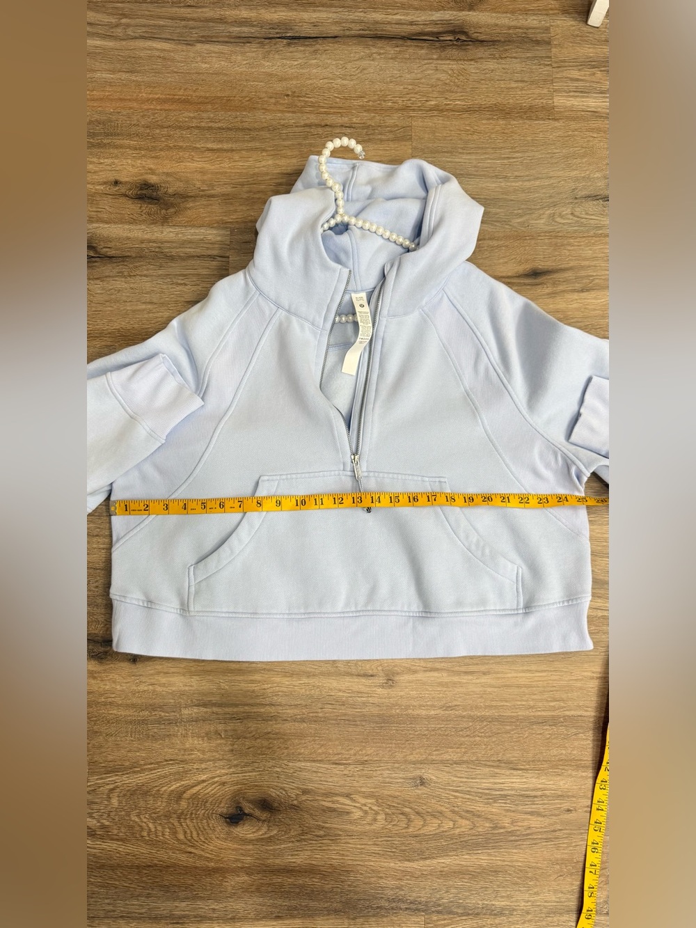 Lululemon Scuba Oversized Half-Zip Hoodie XL/XXL Blue Linen Light Blue - Picture 9 of 9